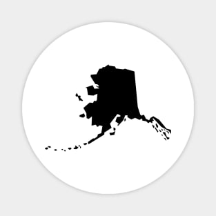 Alaska map in black Magnet